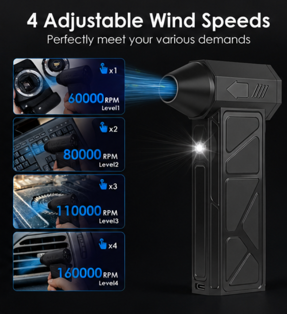 JetCore™ Pro Cordless Air Duster + Kit Set